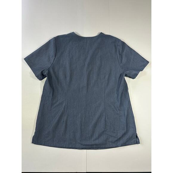 Figs Catarina One-Pocket Scrub Top HEATHERED DENIM XL - Picture 3 of 10